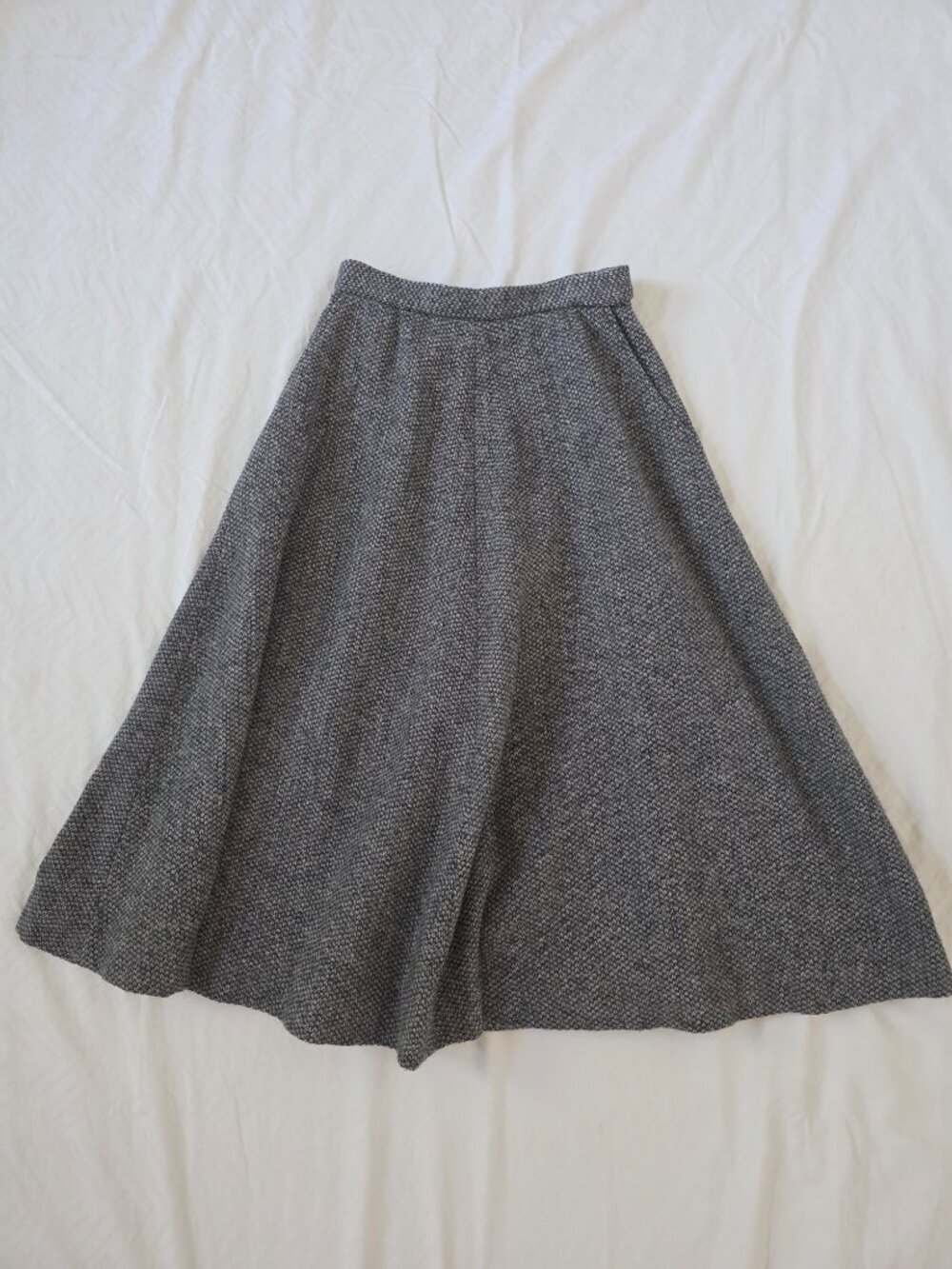 Women's Wool Tweed A-line Skirt